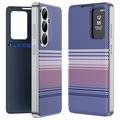 Samsung Galaxy S26 FE Smart View Flip-Hülle mit Karomuster und Kartenfach - Lila