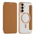 Samsung Galaxy S26 FE Flip Hülle mit Kartenfach - MagSafe-kompatibel - Braun