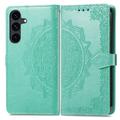 Samsung Galaxy S26 FE Mandala Wallet-Hülle mit Handschlaufe - Mintgrün