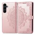 Samsung Galaxy S26 FE Mandala Wallet-Hülle mit Handschlaufe - Rosa