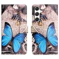 Samsung Galaxy S26 FE Style Serie Wallet Hülle - Blau Schmetterling