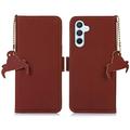 Samsung Galaxy S26 FE Wallet Leder Hülle mit RFID - Braun