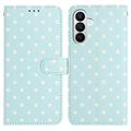 Samsung Galaxy S26 Wallet Case mit Punktmuster - blau