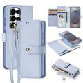 Samsung Galaxy S26 Ultra Dux Ducis Lawa Brieftaschen-Lederhülle mit Magnetabdeckung - Baby Blau