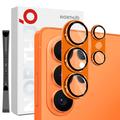 Samsung Galaxy S26 Ultra Northjo Vollständiger Schutz aus mattem Metall und gehärtetem Glas für das Kameraobjektiv - Orange