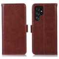 Samsung Galaxy S26 Ultra Wallet Leder Hülle mit RFID - Braun