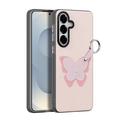 Samsung Galaxy S26+ Dux Ducis Luvy Hülle mit Fingerring/Handschlaufe - Hellrosa / Schmetterling