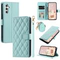 Samsung Galaxy S26+ Luxus Gesteppte Wallet Hülle - Grün