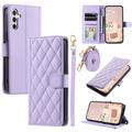Samsung Galaxy S26+ Luxus Gesteppte Wallet Hülle - lila