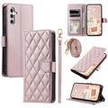 Samsung Galaxy S26+ Luxus Gesteppte Wallet Hülle - Roségold