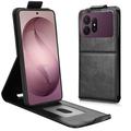 Samsung Galaxy S27 Pro Vertikal Flip Hülle mit Ständer - Schwarz