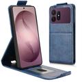 Samsung Galaxy S27 Pro Vertikal Flip Hülle mit Ständer - Dunkelblau