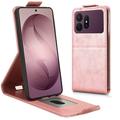 Samsung Galaxy S27 Pro Vertikal Flip Hülle mit Ständer - Roségold