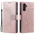 Samsung Galaxy S27+ Mandala Wallet-Hülle mit Handschlaufe - Rosa