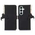 Samsung Galaxy S27+ Wallet Leder Hülle mit RFID - Schwarz