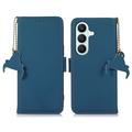 Samsung Galaxy S27+ Wallet Leder Hülle mit RFID - Blau