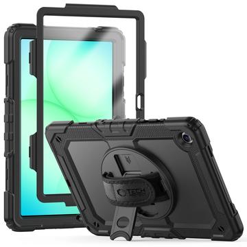 Samsung Galaxy Tab A9+/A11+ Tech-Protect Solid360 Hybrid-Hülle mit Trageriemen - Schwarz