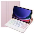 Samsung Galaxy Tab S10 Lite/S10 FE/S9 FE/S9 Bluetooth-Tastaturhülle - Rosa