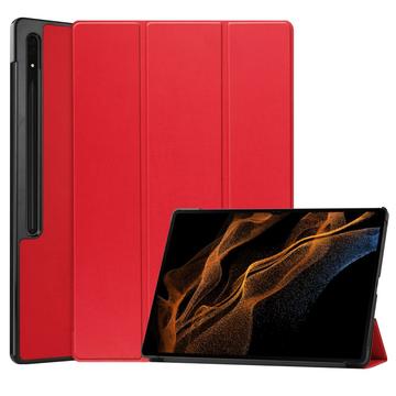 Samsung Galaxy Tab S10 Ultra Tri-Fold Serie Smart Folio Hülle - Rot