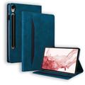 Samsung Galaxy Tab S11/S10 Lite/S10 FE/S9 FE/S9/S8/S7 Business Style Folio Hülle - Blau
