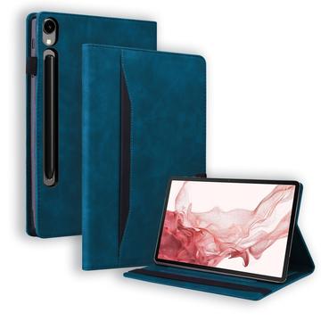 Samsung Galaxy Tab S11/S10 Lite/S10 FE/S9 FE/S9/S8/S7 Business Style Folio Hülle - Blau