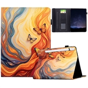 Samsung Galaxy Tab S11 Smart Folio Hülle - Orangefarbene Schmetterlinge
