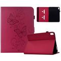 Samsung Galaxy Tab S12+ Butterfly Smart Folio Hülle mit Kartenfächern - Knallrosa