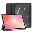 Samsung Galaxy Tab S12+ Dux Ducis Toby Tri-Fold Smart Folio Hülle - Schwarz
