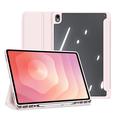 Samsung Galaxy Tab S12+ Dux Ducis Toby Tri-Fold Smart Folio Hülle - Hellrosa