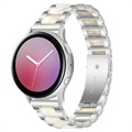 Samsung Galaxy Watch4/Watch4 Classic/Watch5/Watch6 Edelstahl Band - Perle Weiss / Silber