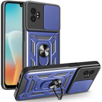 Samsung Galaxy XCover7 Pro Drehring-Hybrid Hülle mit Kameraschutz - Blau