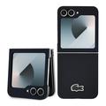 Samsung Galaxy Z Flip6/Z Flip7 Lacoste Iconic Petit Pique Woven Logo-Hülle - Schwarz