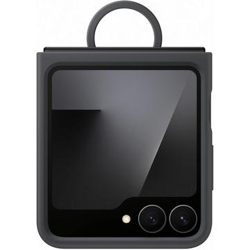 Samsung Galaxy Z Flip7 FE Silikon Cover mit Ring EF-PF741TBEGWW - Schwarz