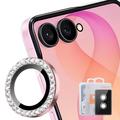 Samsung Galaxy Z Flip 7 – Hat Prince Enkay Strass-Kameralinsen-Schutzfolie – Rosa