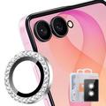 Samsung Galaxy Z Flip7 Hat Prince Enkay Strass-Kameralinsen-Schutz – Silber