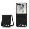 Samsung Galaxy Z Flip8 BMW M Perforated Tricolor Stripe Magnethülle - Schwarz