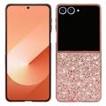 Samsung Galaxy Z Flip8 Glitter Serie Hybrid Hülle - Roségold