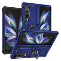 Samsung Galaxy Z Fold4 Hybrid Case mit Metall Ständer - Blau