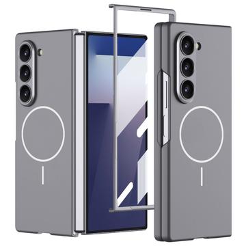 Samsung Galaxy Z Fold7 GKK Magnetisches Slim Hülle mit Panzerglas - Grau