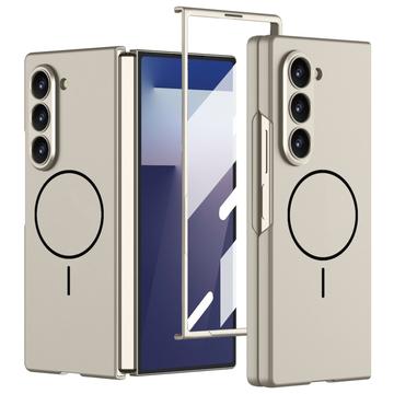 Samsung Galaxy Z Fold7 GKK Magnetisches Slim Hülle mit Panzerglas - Titanium Grau