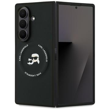 Samsung Galaxy Z Fold7 Karl Lagerfeld Karl and Choupette Heads Magnetische Hülle - schwarz