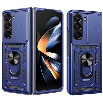 Samsung Galaxy Z Fold7 Drehring-Hybrid Hülle mit Kameraschutz - Blau