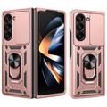 Samsung Galaxy Z Fold7 Drehring-Hybrid Hülle mit Kameraschutz - Roségold