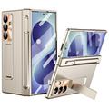 Samsung Galaxy Z Fold8 Ultra Hülle mit Magnetverschluss, Stylus und Panzerglas - Champagner-Gold