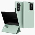 Samsung Galaxy Z TriFold Smart Clear View Flip Hülle mit Kartenschlitz - Hellgrün