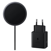 Samsung Magnetisches Wireless Ladegerät und 45W-USB-C-Netzteil EP-P2900TBEGWW - Dunkelgrau