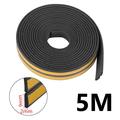 Selbstklebendes EPDM-Dichtband für Türen und Fenster - 5m, 9x4mm - Schwarz
