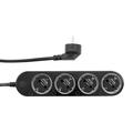 Shelly Power Strip 4 Gen4 Intelligente Steckdosenleiste mit Leistungsmessung - Schwarz