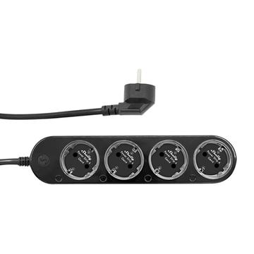Shelly Power Strip 4 Gen4 Intelligente Steckdosenleiste mit Leistungsmessung - Schwarz