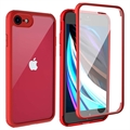 iPhone 7/8/SE (2020)/SE (2022) Shine&Protect 360 Hybrid Hülle - Rot / Durchsichtig
